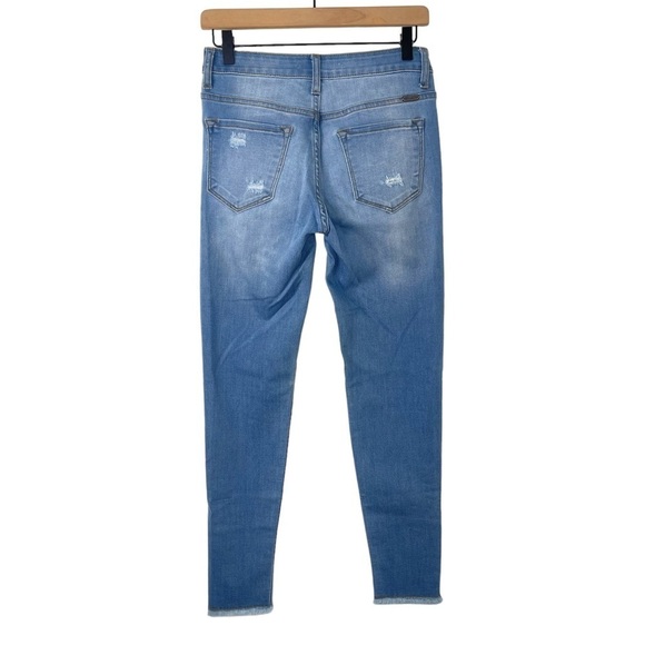 Kancan Skinny Jeans 26 Embellished Pearl High Rise Distressed Stretch Denim - Picture 6 of 11